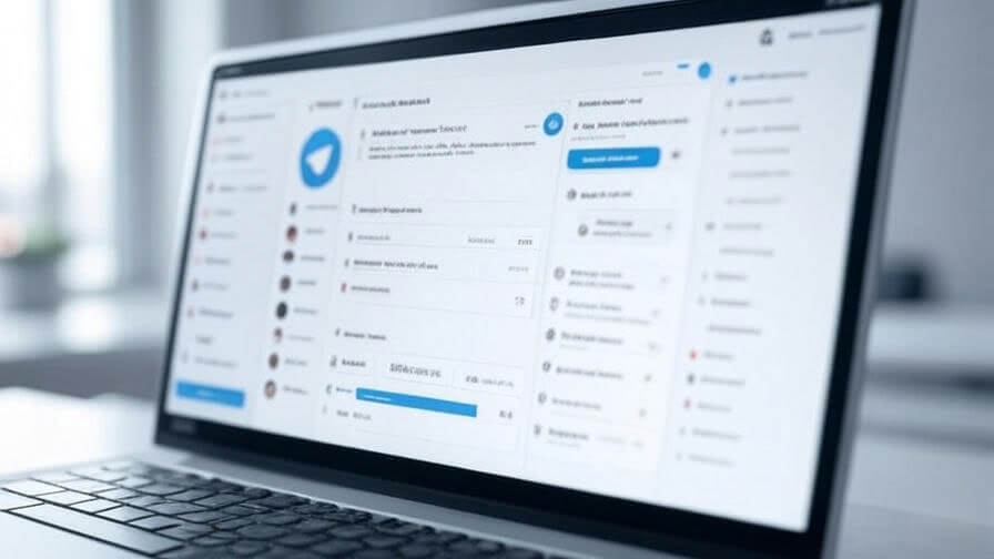 Windows PC üzerinde Telegram Desktop çok pencereli düzeni